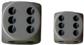 CHESSEX OPAQUE 16MM D6 WITH PIPS DICE BLOCKS (12 DICE) - GREY W/BLACK