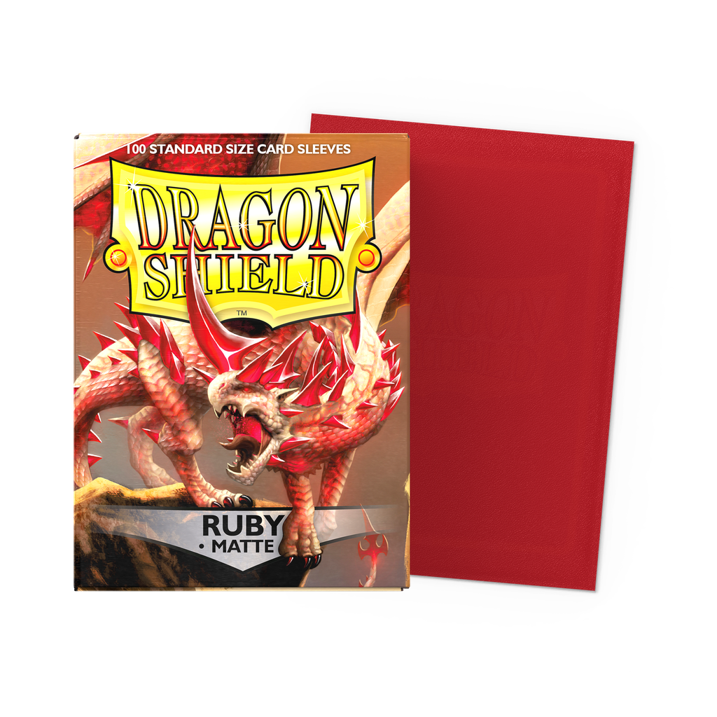 DRAGON SHIELD STANDARD SLEEVES - MATTE RUBY (100 SLEEVES)