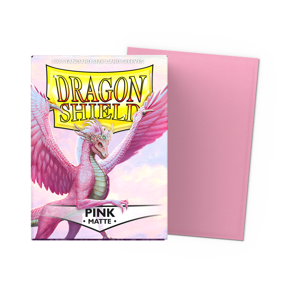 DRAGON SHIELD STANDARD SLEEVES - MATTE PINK (100 SLEEVES)