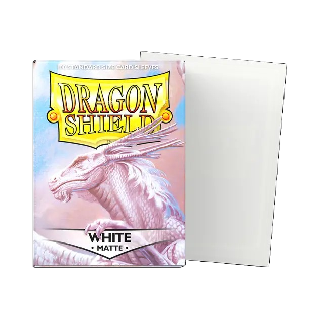 DRAGON SHIELD STANDARD SLEEVES - MATTE WHITE (100 SLEEVES)