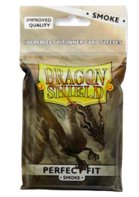 DRAGON SHIELD STANDARD PERFECT FIT SLEEVES - CLEAR/SMOKE (100 SLEEVES)