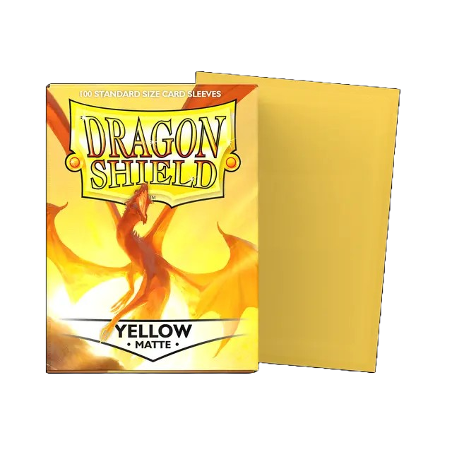 DRAGON SHIELD STANDARD SLEEVES - MATTE YELLOW (100 SLEEVES)