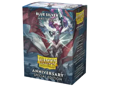 Dragon Shield Standard Matte Dual Sleeves - Special Edition - Blue Silver (100 Sleeves)