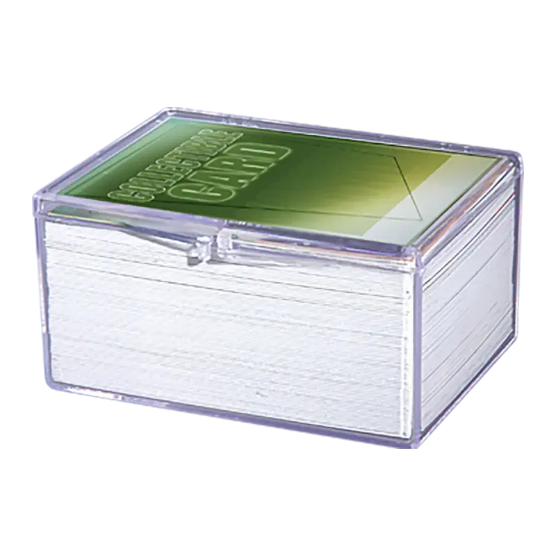 UP - Hinged Clear Box - (For 100 Cards)