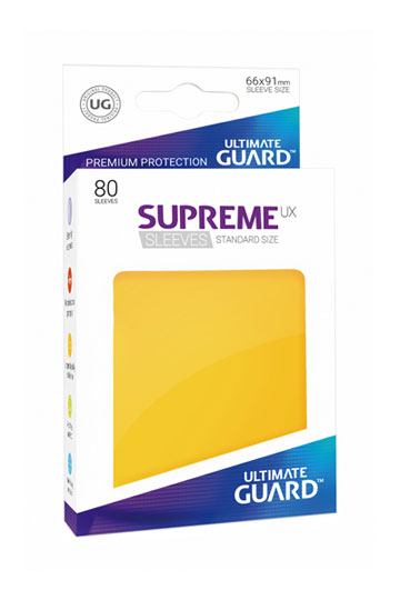 Ultimate Guard Supreme Sleeves Fundas de Cartas Tamaño Estándar Amarillo (80)