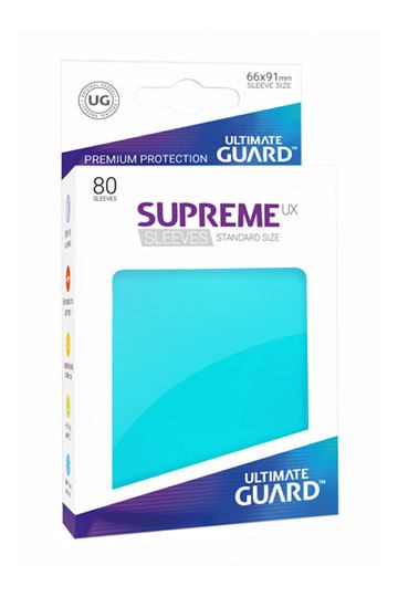 Ultimate Guard Supreme UX Sleeves Fundas de Cartas Tamaño Estándar Aguamarina (80)