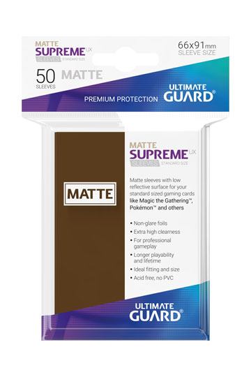Ultimate Guard Supreme Sleeves Fundas de Cartas Tamaño Estándar Marrón (50)
