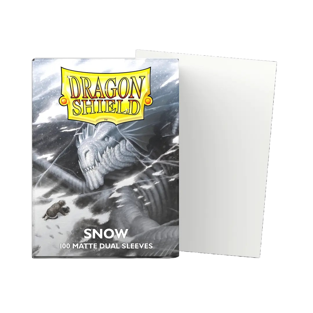 DRAGON SHIELD DUAL MATTE SLEEVES - SNOW 'NIRIN' (100 SLEEVES)