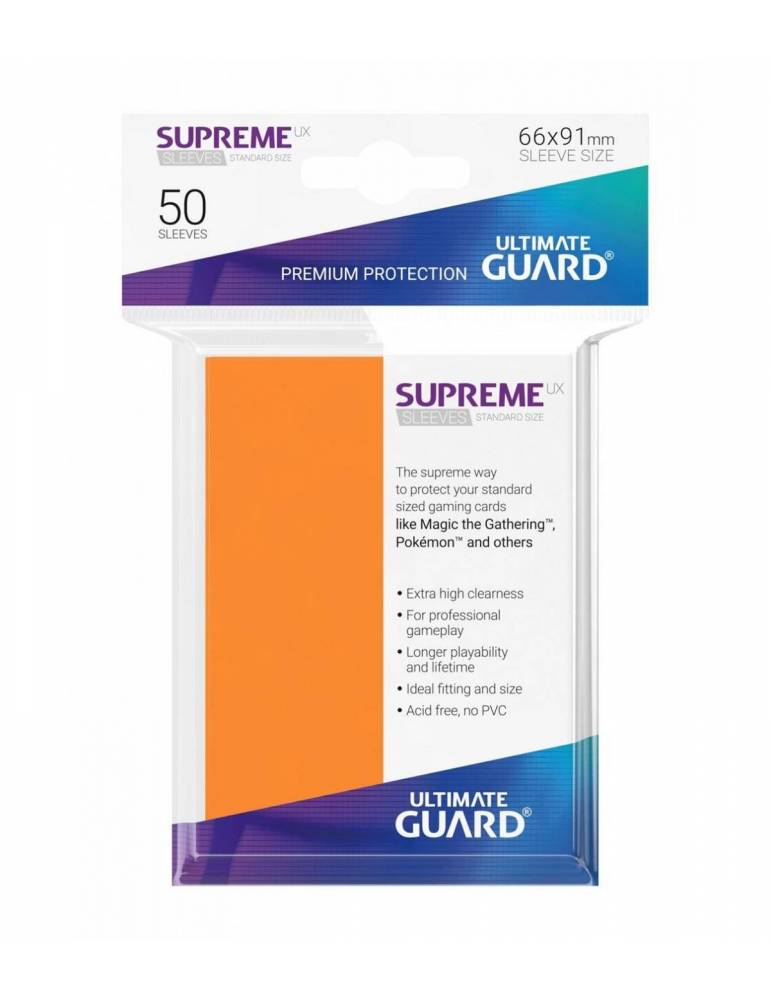 Ultimate Guard Supreme UX Sleeves Fundas de Cartas Tamaño Estándar Naranja (50)