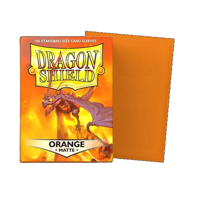 DRAGON SHIELD STANDARD SLEEVES - MATTE ORANGE (100 SLEEVES)