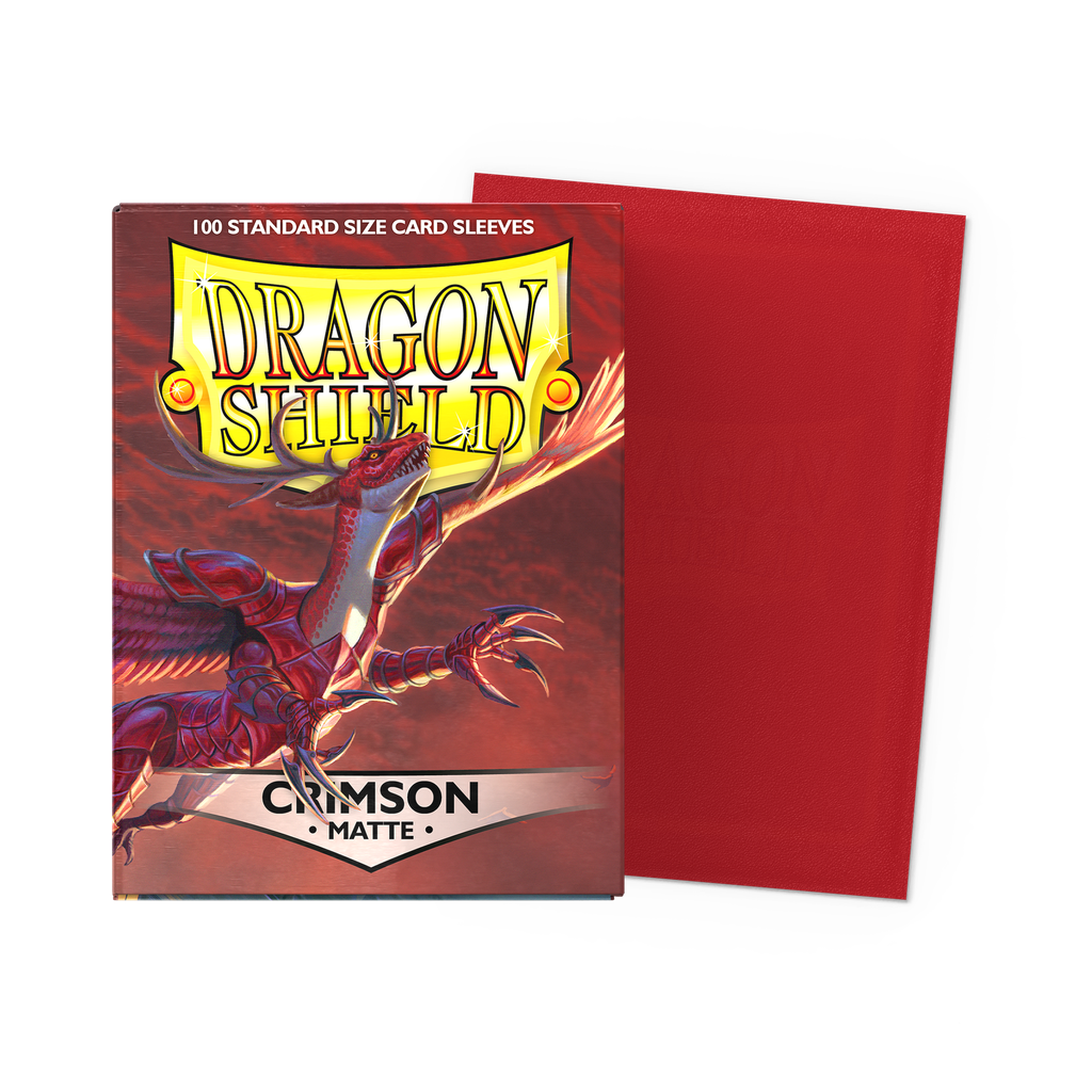 DRAGON SHIELD STANDARD SLEEVES - MATTE CRIMSON (100 SLEEVES)