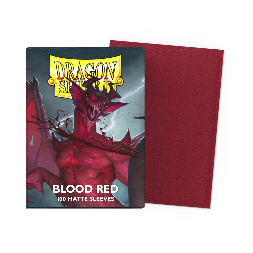 DRAGON SHIELD STANDARD SLEEVES -MATTE BLOOD RED 'SIMURAG' (100 SLEEVES)