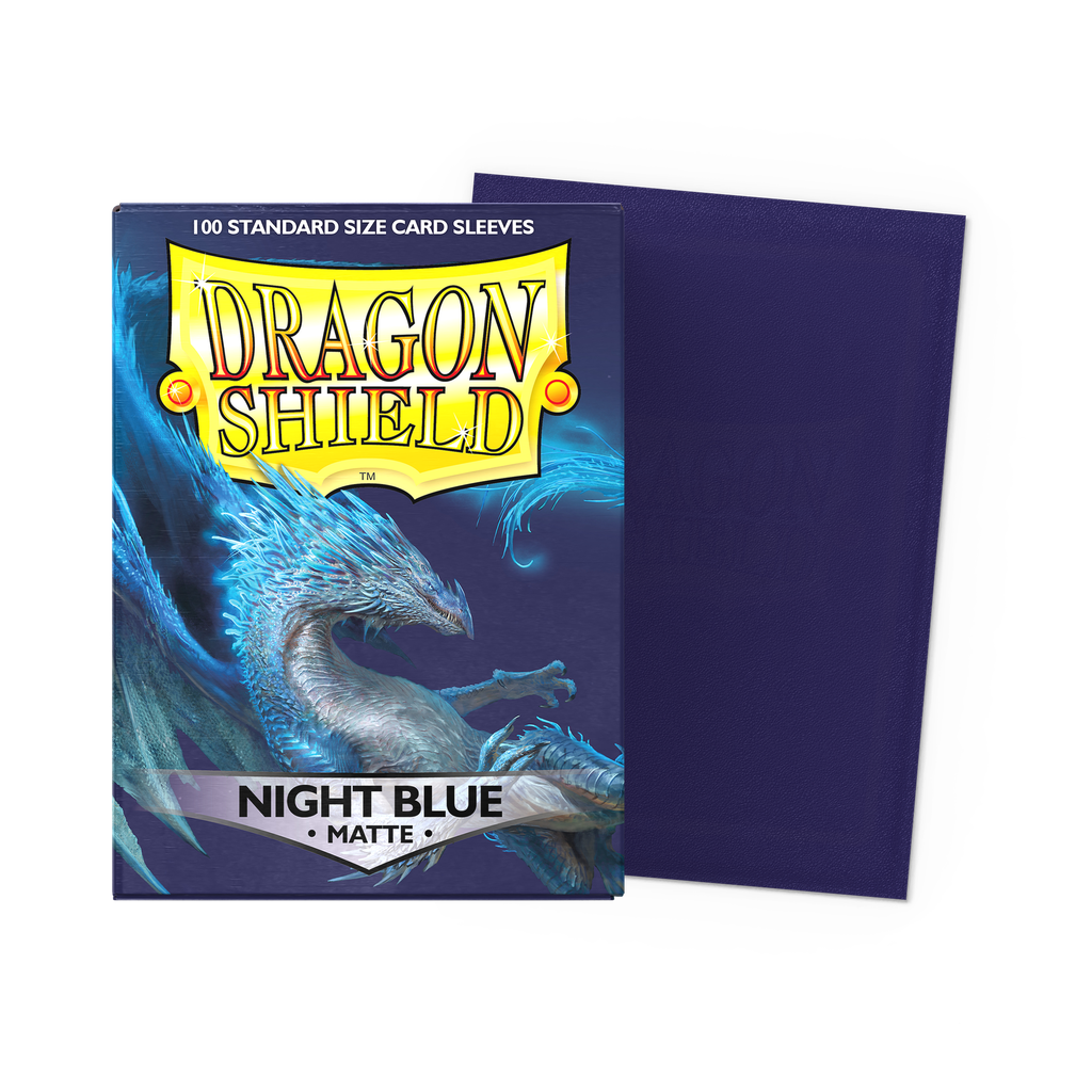 DRAGON SHIELD STANDARD SLEEVES - MATTE NIGHT BLUE (100 SLEEVES)
