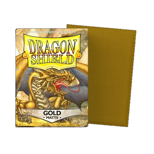 DRAGON SHIELD STANDARD SLEEVES - MATTE GOLD (100 SLEEVES)