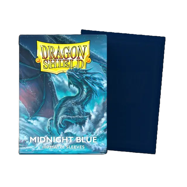 DRAGON SHIELD STANDARD SIZE MATTE SLEEVES - MIDNIGHT BLUE (100 SLEEVES)