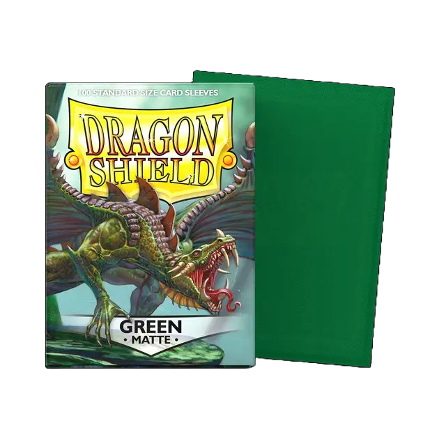 DRAGON SHIELD STANDARD SLEEVES - MATTE GREEN (100 SLEEVES)