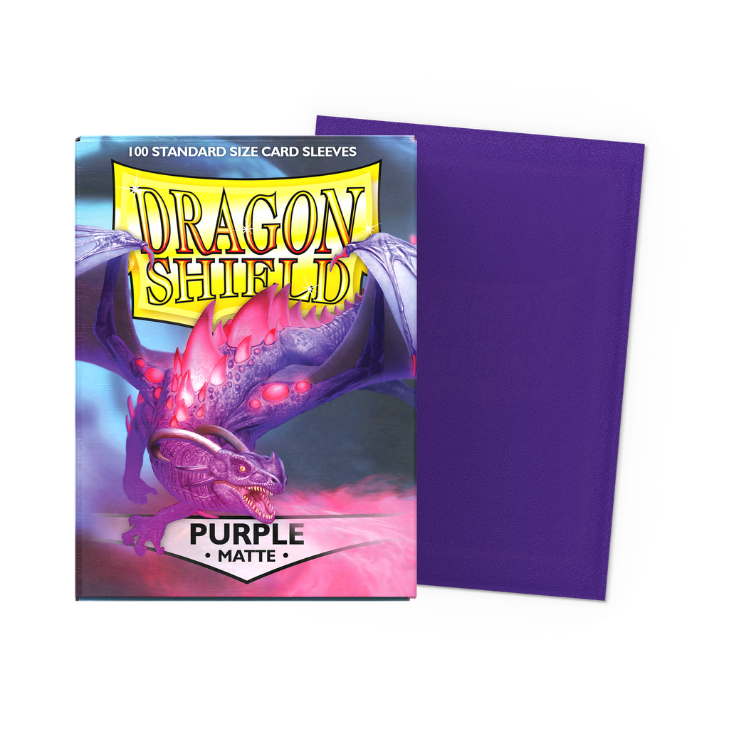 DRAGON SHIELD STANDARD SLEEVES - MATTE PURPLE (100 SLEEVES)