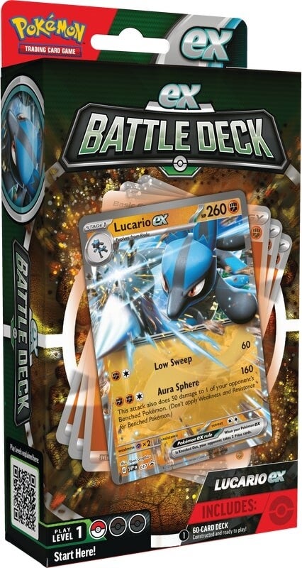 PKM - LUCARIO AND AMPHAROS EX BATTLE DECK  