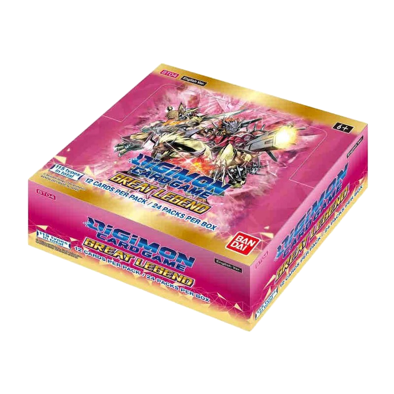 DIGIMON CARD GAME - BT04 GREAT LEGEND BOOSTER DISPLAY (24 PACKS) - EN