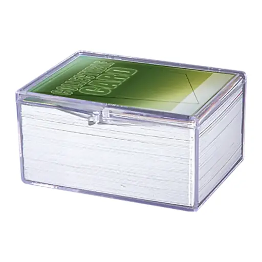 [13578] UP - Hinged Clear Box - (For 100 Cards)