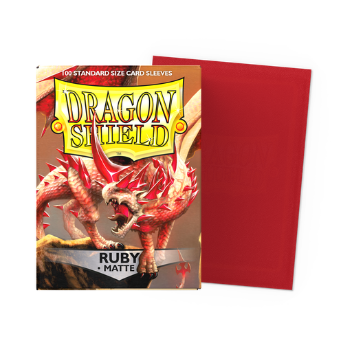 [28841] DRAGON SHIELD STANDARD SLEEVES - MATTE RUBY (100 SLEEVES)