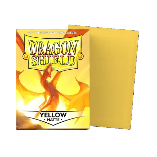 [15981] DRAGON SHIELD STANDARD SLEEVES - MATTE YELLOW (100 SLEEVES)