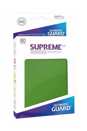 [UGD010535] Ultimate Guard Supreme UX Sleeves Fundas de Cartas Tamaño Estándar Verde (80)