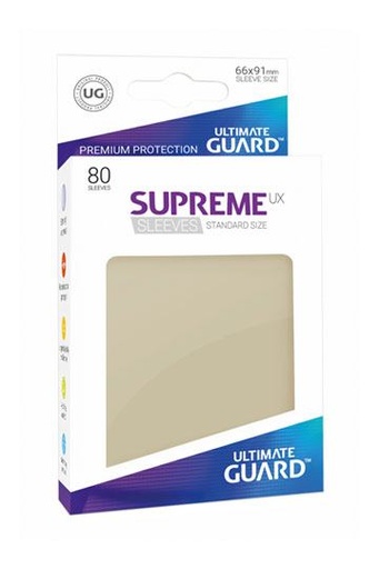 [UGD010566] Ultimate Guard Supreme UX Sleeves Fundas de Cartas Tamaño Estándar Beige Mate (80)