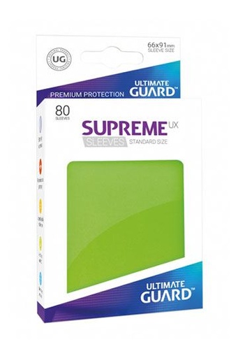 [UGD010534] Ultimate Guard Supreme UX Sleeves Fundas de Cartas Tamaño Estándar Verde Claro (80)