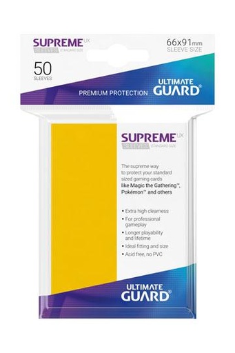 [UGD010805] Ultimate Guard Supreme Sleeves Fundas de Cartas Tamaño Estándar Amarillo (50)