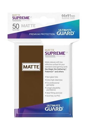 [UGD010807] Ultimate Guard Supreme UX Sleeves Fundas de Cartas Tamaño Estándar Marrón (50)