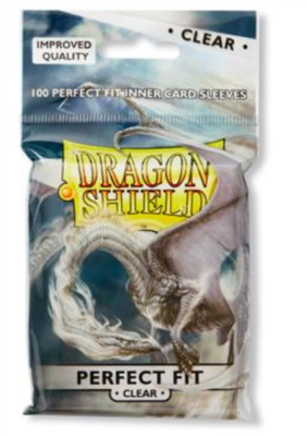 [AT-13001] DRAGON SHIELD STANDARD PERFECT FIT SLEEVES - CLEAR/CLEAR (100 SLEEVES)