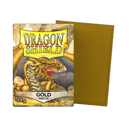 [21846] DRAGON SHIELD STANDARD SLEEVES - MATTE GOLD (100 SLEEVES)