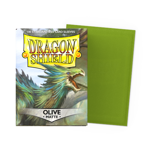 [AT-11040] DRAGON SHIELD STANDARD SLEEVES - MATTE OLIVE (100 SLEEVES)