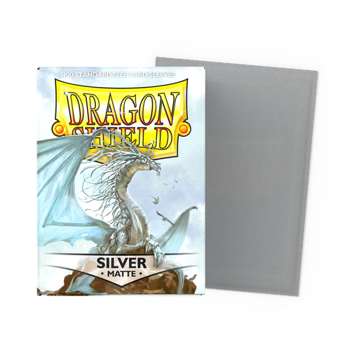 [21847] DRAGON SHIELD STANDARD SLEEVES - MATTE SILVER (100 SLEEVES)