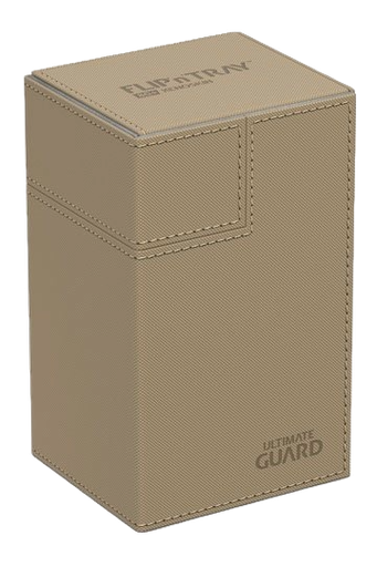 [UGD010339] Ultimate Guard Flip´n´Tray Deck Case 80+ Caja de Cartas Tamaño Estándar XenoSkin Beige